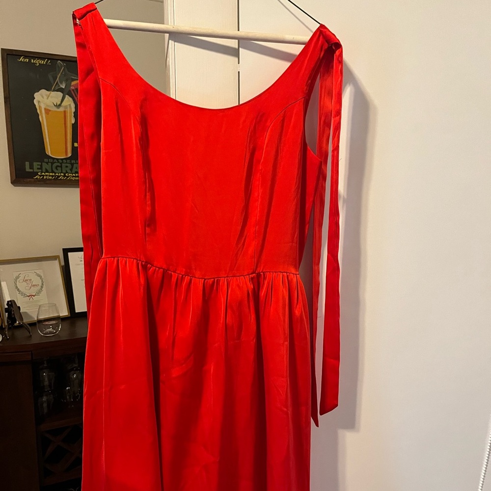 Short red swing dress